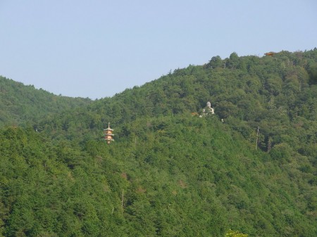 山の中の大仏