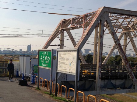 通行不可の赤川仮橋