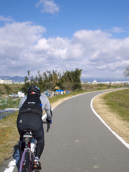 桂川は向かい風