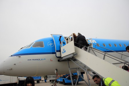 小さめの飛行機でチューリッヒへ