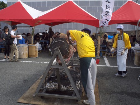 篠山牛の丸焼き！