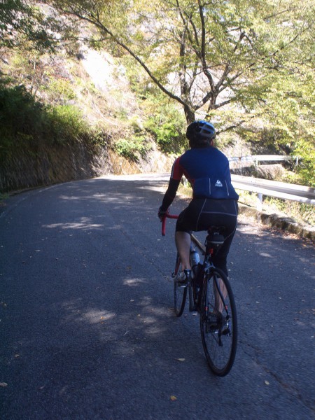 佐々里峠を上る