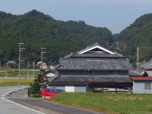 大坂峠を望む