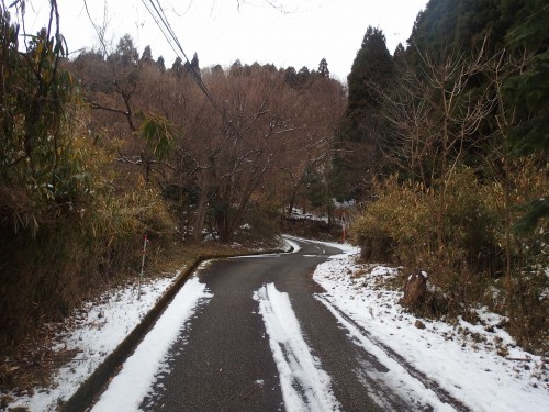 雪を避けて走る